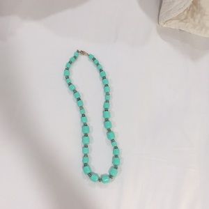 Long Jcrew mint green chunky necklace
